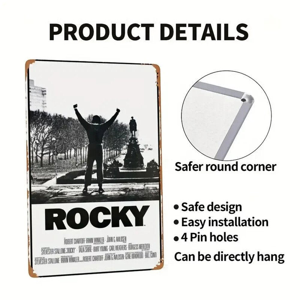 Rocky Balboa Vintage Novelty metal sign, 12 x 8 Wall Art Home & Garden:Home Décor:Plaques & Signs Style Your Walls